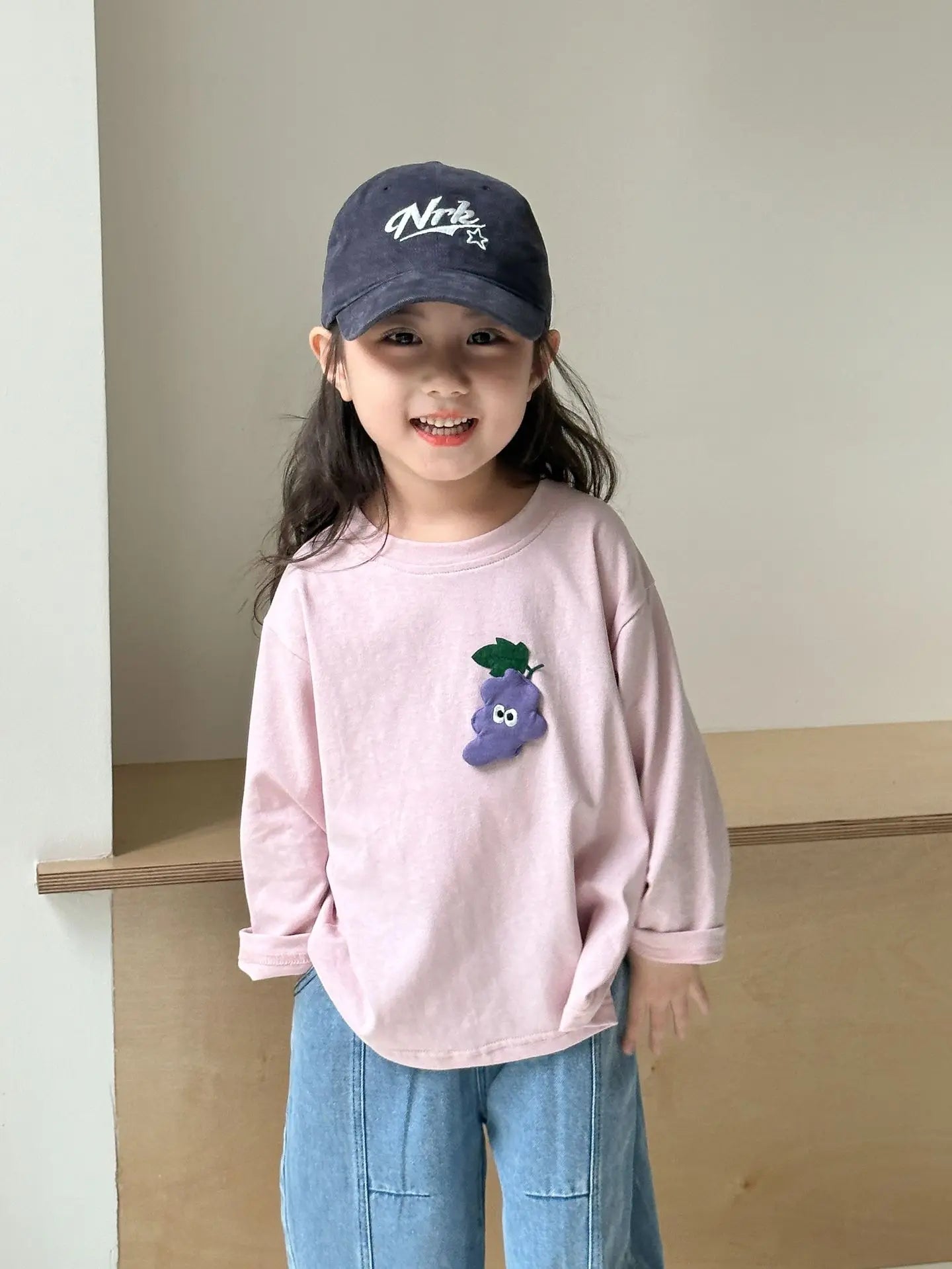 2025 Spring New Children Long Sleeve T Shirts Cotton Girls Cute Cartoon Tees Boys Casual Bottoming Shirts Solid Kids Clothes