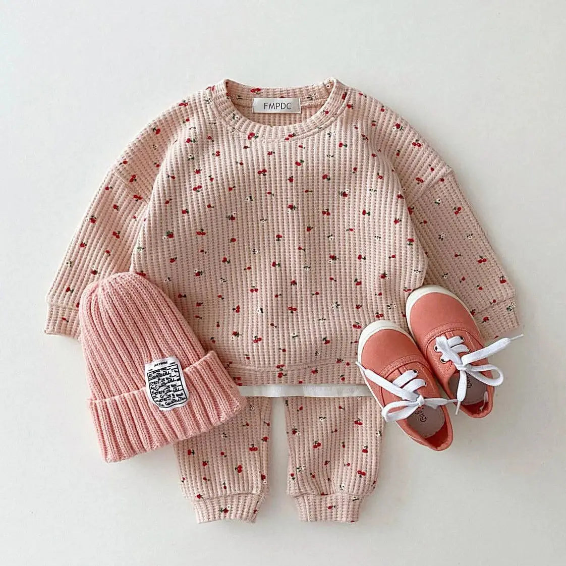 Spring Baby Girls Clothes Set 2023 New Fashion Cute Fruit Printing Baby Girl Casual Tops + Trouser 2pcs Baby Girls Clothing